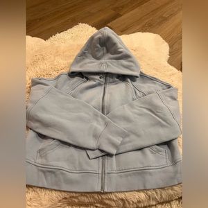 Lululemon scuba full zip oversized hoodie light blue m/l